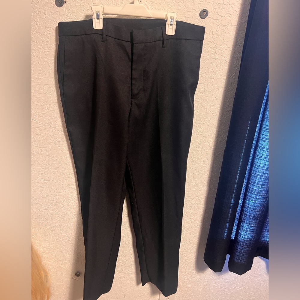 Perry Ellis Portfolio 36x32 Modern Fit Black Dress Pants